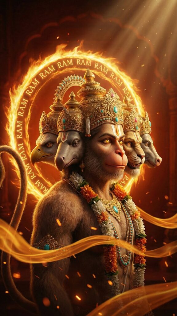 panchmukhi hanuman ji hd wallpaper 3d 1080p download 